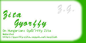 zita gyorffy business card